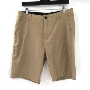 STOIC Mens Shorts Tan Khaki Beige Lightweight Stretch Pockets Chino Quick Dry 32
